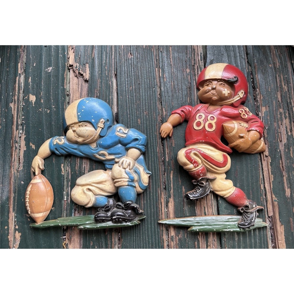 HOMCO Wall Decorations Football‎ Game Sport Deco Lot Of 2
